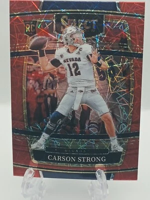2022 Panini Select Draft Picks Red Lazer Prizm Rookie #11 Carson Strong Nevada - Image 1 of 2