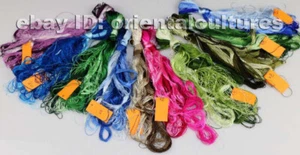 Chinese 100%real natural silk,hand-dyed embroidery floss/thread 83colors/skeins - Picture 1 of 6