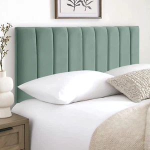 6FT Super King Plush Velvet Fabric Headboard Divan Bed 24" Headboards Furnitures - Picture 1 of 167