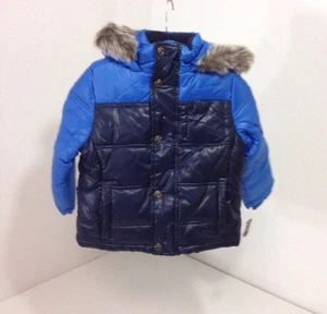 OSHKOSH TODDLER BOYS HOODED PUFFER JACKET NAVY/ROYAL SZ 4T NWT $85 - Picture 1 of 1
