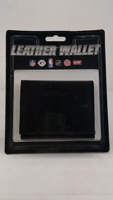 New NHL Black Leather Tri-Fold Wallet Embossed Chicago BlackHawks Seal Box - Image 1 of 4