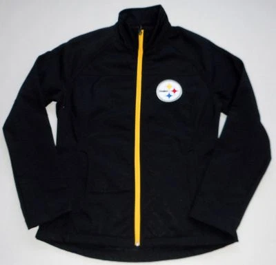 CHAQUETA PITTSBURGH STEELERS MUJER 3 CAPAS SUAVE SHELL BONDED S M L XL NUEVA CON ETIQUETAS NEGRA Foto 1 de 4