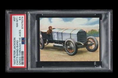 1937 ⛽ PSA-8.5 - #87 - Peter Jackson Speed Through the Ages Louis Zborowski - Image 1 of 2