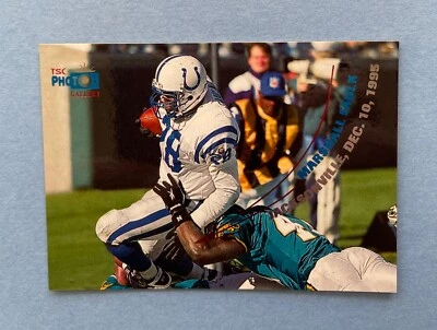 1996 Topps Stadium Club Football Marshall Faulk Photo Gallery #PG8 Colts - Image 1 of 2