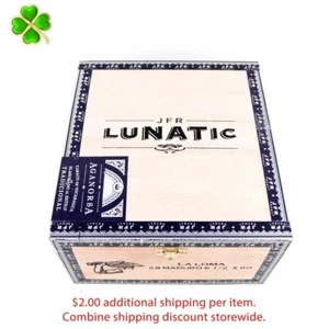 Caja de cigarros de madera vacía Lunatic La Loma Maduro 7" x 7,75" x 4" - Imagen 1 de 12