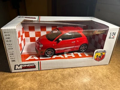 Fiat 500 Abarth, Mondo Motors  scala 1:24 vintage Rossa - Immagine 1 di 4