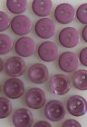 10 X 14Mm Soft Purple Pearlised Border Round Buttons - Sv66d