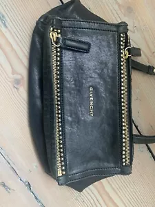 GIVENCHY USED PANDORA SMALL Black LEATHER SHOULDER BAG - Picture 1 of 13