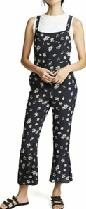 Flynn Skye Women's Jay Overalls Before Dawn Floral Black Size Small - Picture 1 of 4