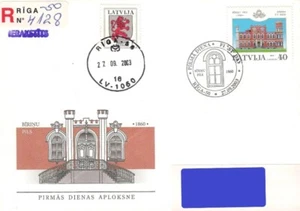 Latvia 2003 (11) Palaces of Latvia - Birini (Koltzen) palace (addressed FDC) - Picture 1 of 1