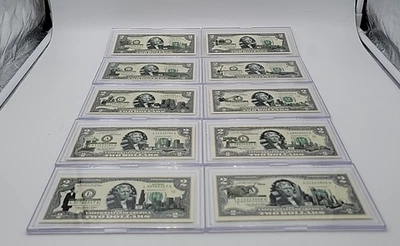Lot of 2003 A $2 Texas Florida Montana Alabama Illinois Rhode Island Lot. H78 - Image 1 of 4
