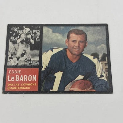 1962 Topps #38 Eddie LeBaron - Dallas Cowboys - Image 1 of 3