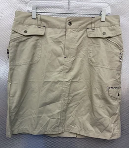 CJ Banks Skirt Womens Plus Sz 14W Khaki Cargo Sport NWT - Picture 1 of 9