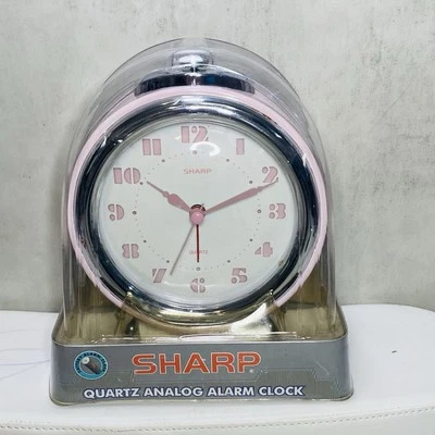 Sharp  Alarm Clock, PINK💓 Quartz Analog & Battery Operated  NEW/SEALED - Image 1 of 4