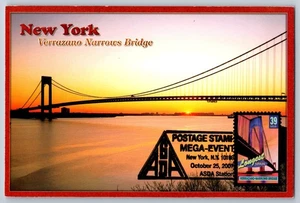 #4052 Wonders of America Longest Span Verrazano Narrows Bridge Maxi Card - Picture 1 of 2