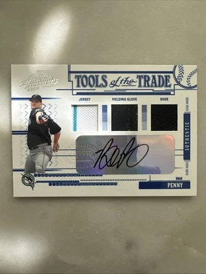 Playoff 2005 - TooT Brad Penny azul triple material automático/30 Miami Marlins  Foto 1 de 3