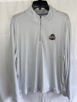 Southern Tide Para Hombres Cruiser Micro Rayas Brezo 1/4 Cremallera Ohio State Buckeyes XL Foto 1 de 4
