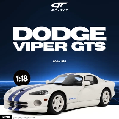 DODGE Viper GTS 1996 Blanc - 1:18 GT Spirit GT940 - Photo 1/2