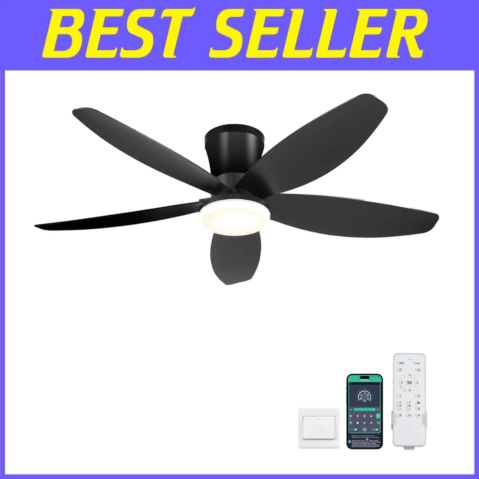 Versatile 42" Ceiling Fan with Dimmable LED Lights & Smart Control Features - Image 1 of 4
