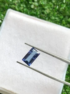 Natural Blue Tanzanite Gemstone, Baguette Faceted Tanzanite For Jewelry Making. - Picture 1 of 6