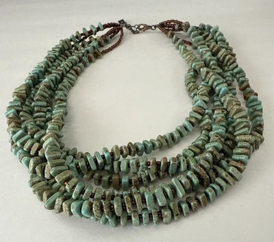 Collar de 6 hebras Silpada retirado de plata de ley 925 azul howlita N1535 Foto 1 de 4