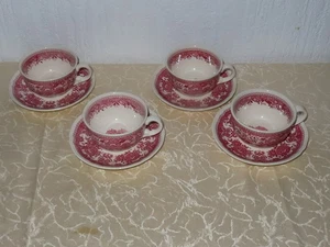 Villeroy & Boch Burgenland Rouge Ensemble Tasse Et Sous-Tasse 8 Pièces - Afbeelding 1 van 6