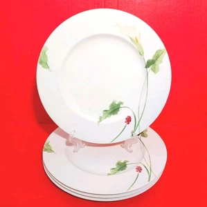 Juego de 4 platos de cena Mikasa Optima CLASSIC CALLA Lily 10,25" súper fuertes - Imagen 1 de 5
