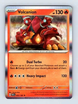 Volcanion SV04: Paradox Rift Holo Rare 022/182 NM/LP Pokemon Cards - Image 1 of 2