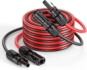 10 AWG Solar 4mm²-6mm² Wire Red & Black Tinned Copper Wire, Solar Panel Cable UK - Picture 1 of 37