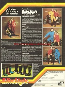 Bikestyle John Brown Wheels 1976 Mag Advert #1818 - Imagen 1 de 1