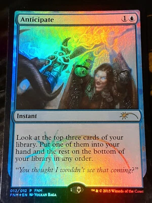 Anticipate FNM PROMO FOIL , Battle for Zendikar , LP , MTG ,FREE SHIPPING - Image 1 of 3