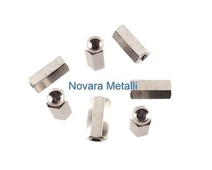 100 distanziatori esagonali M3x5 femmina-femmina ottone stand offs Distanzhalter - Imagen 1 de 1