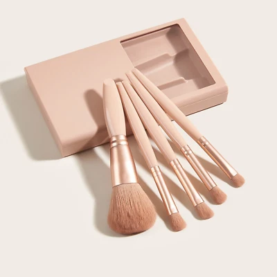 Travel Professional Face Makeup & Foundation Brush Kit, 5 Piece Set - Image 1 of 4