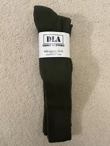 USGI OD Green Anti-Microbial Socks 3-PAIRS DLA Boot Socks Size Large BRAND NEW - Picture 1 of 6