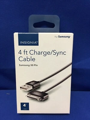 Insignia for Samsung 30-Pin 4FT Charge and Sync Cable *NEW* LOT OF 10!!!! - Image 1 of 3