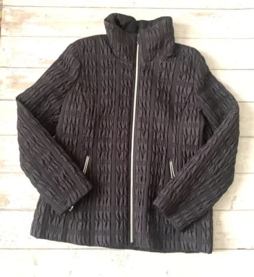 Ann Klein XL Women’s Black Zip Up Puffer Jacket Size X Large Macys Winter Coat - Image 1 of 4