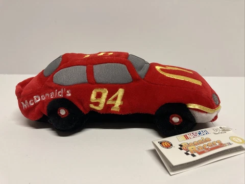 1998 Nascar 8” Beanie Racer Bill Elliott McDonalds Auto Plush #94 Beanbag Car Cover