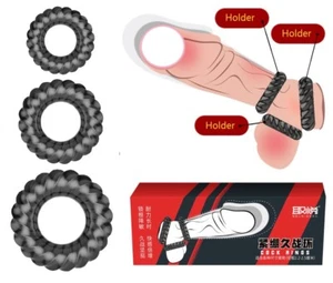 Tyre Penis Rings Sleeve Scrotum Holder Erection Premature ejaculation Impotence - Picture 1 of 8