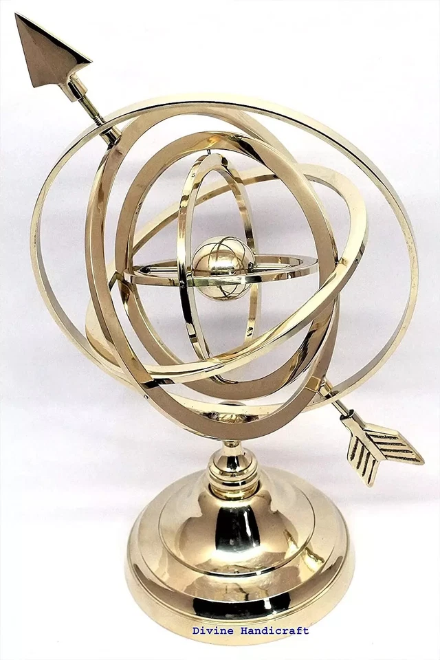 Armilar de latón náutico vintage 11" esfera globo decoración hogar y oficina regalo Foto 1 de 4