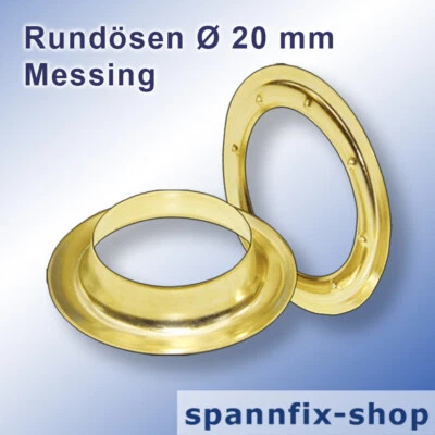 100 Pezzo Occhielli Ø 20 MM, Ottone Camion Pianificazione Occhio Tout Bandierina - Immagine 1 di 3