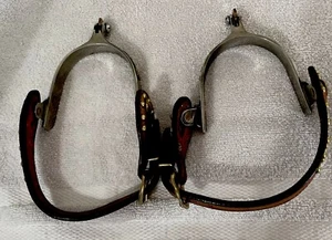 Top Hand Marked PM~Rodeo Spurs W/Straps - Picture 1 of 8