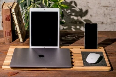 Wooden Computer Laptop Desk Table from Walnut Handmade - Image 1 of 4