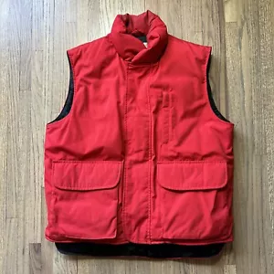 Vintage Cabelas Vest Men’s SZ L Red Premier Northern Good Down Puffer Quilted - Picture 1 of 15
