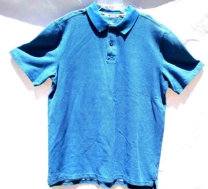 LL Bean Mens Short Sleeve Polo Size L Regular Blue 100% Cotton - Picture 1 of 6