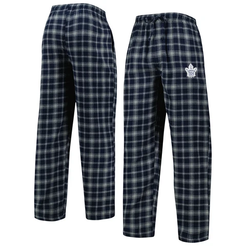 Men's Concepts Sport Navy/Gray Toronto Maple Leafs Ledger Flannel Sleep Pants Cover