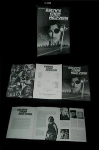 Orignl ESCAPE FROM NEW YORK British Adv Press Kit Screening Program KURT RUSSELL - Picture 1 of 4