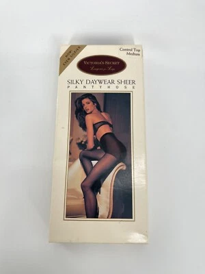 Victoria’s Secret Vintage Pantyhose Silky Daywear Sheer Control Top Medium Cream - Image 1 of 4
