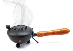 Quemador de incienso de metal carbón Sambrani Dhoop quemador Bakhoor quemador de loban - 7 pulgadas - Imagen 1 de 5