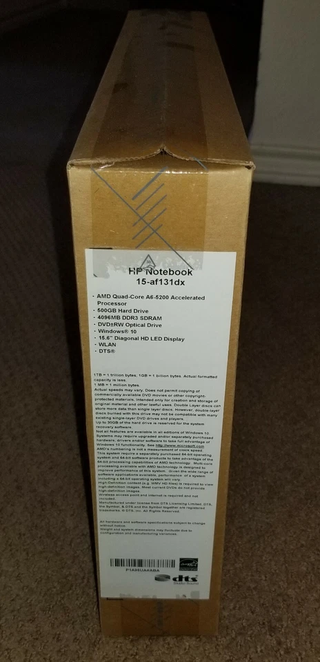 HP Pavilion 15-af131dx 15.6" Laptop, AMD A6,  500GB, 4GB, Windows 10 - Image 1 of 4