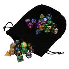 49Pcs Acrylic Polyhedral Dice Double Colors Dice With Pouch For Games Fun Jzj-Va